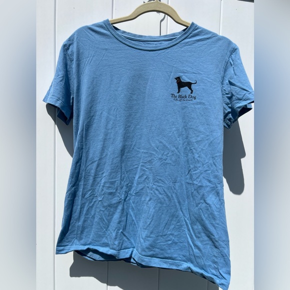 The Black Dog Martha's Vineyard Men's Small Blue Two Sided Graphic T-Shirt - Picture 2 of 6